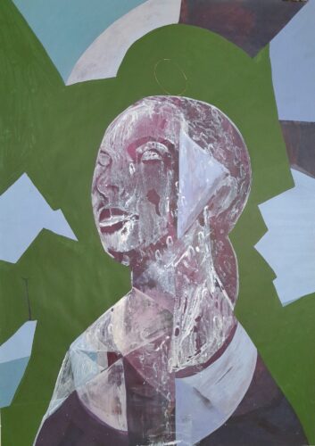 023 Essam Marouf 2022 acrylic and oil on paper 70 x 100 cm