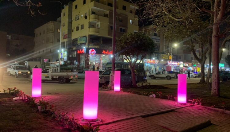 رئيس الجهاز بدء تنفيذ خطة تركيب إضاءة ديكورية بالشوارع والطرق الرئيسية