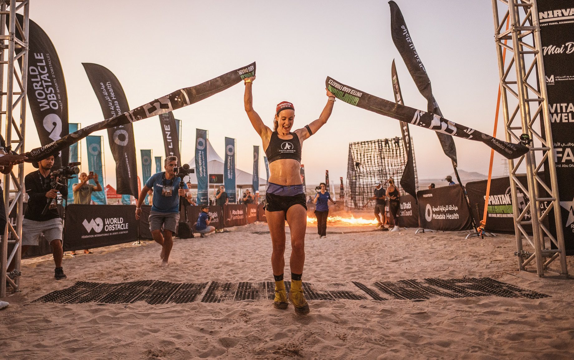 The womens category saw Canadian Lindsay Webster take home the victory with a time of 1 hour 12 mintues and 49 seconds to claim her fourth Spartan World Champs title