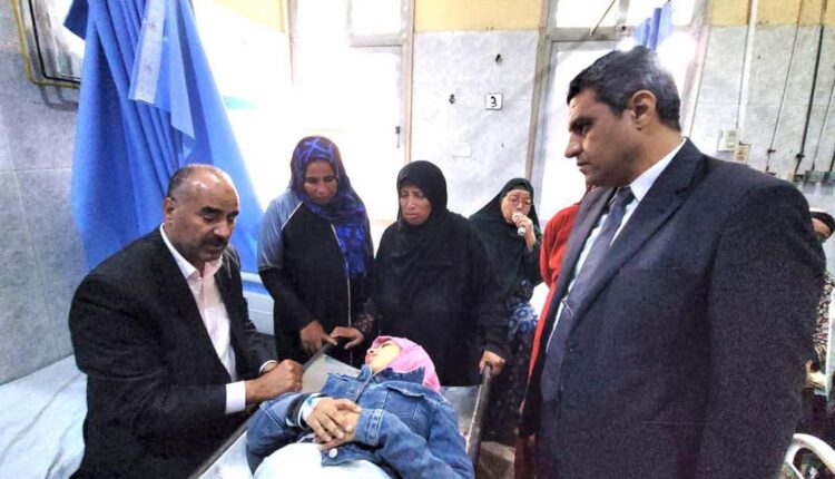 مدير تعليم المنوفية يتابع حاله  الطالبة صديقة بمستشفى بركة السبع المركزي