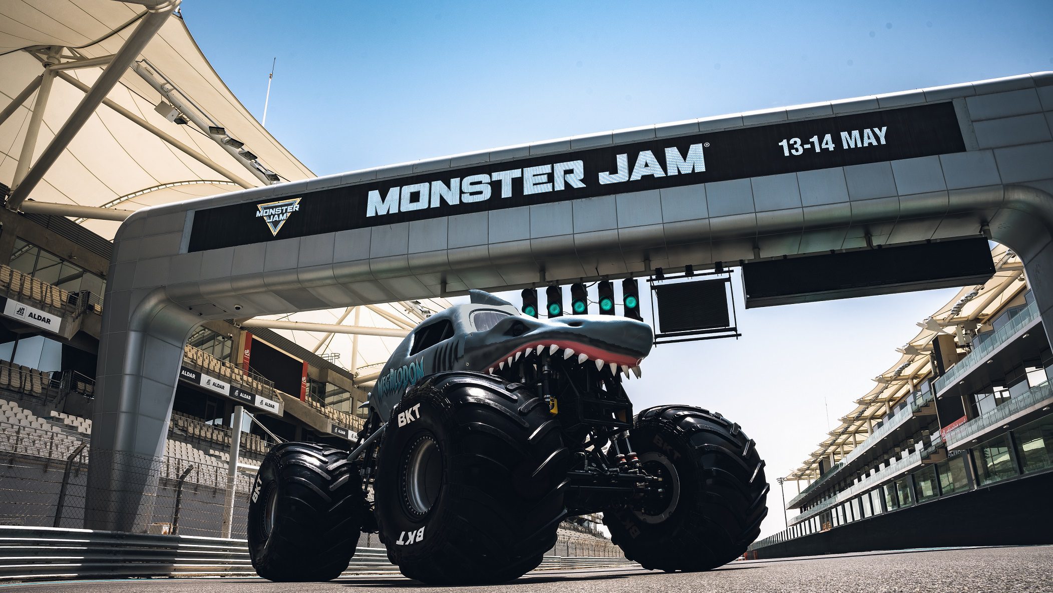 Witness the worlds top monster truck drivers compete inside Etihad Arena this weekend May 13 and 14