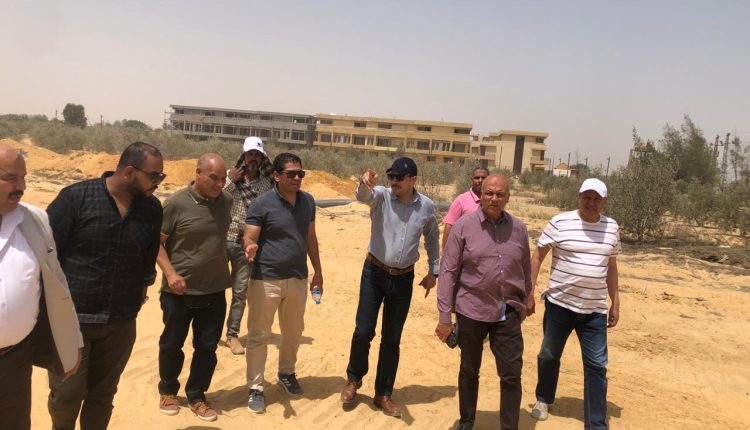 مساعد نائب رئيس هيئة المجتمعات العمرانية يتابع مشروعات المرافق بمدينة سفنكس الجديدة