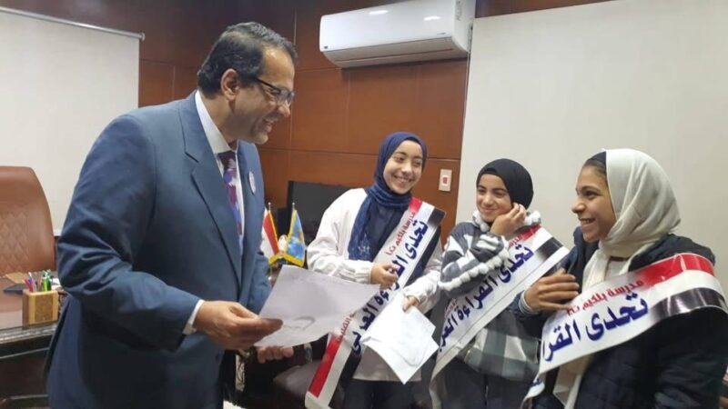 ناصر حسن يستقبل مواهب مدرسة بلكيم