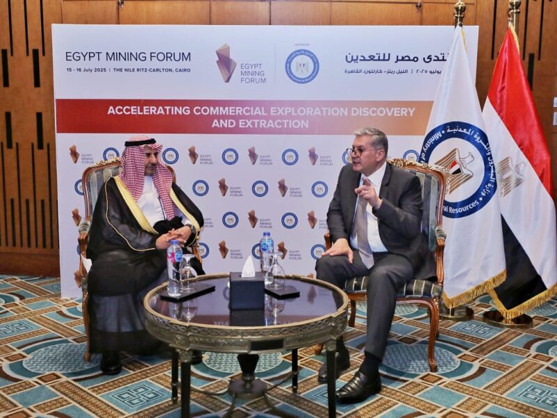 وزير البترول مع الوزير السعودي للثروة المعدنية